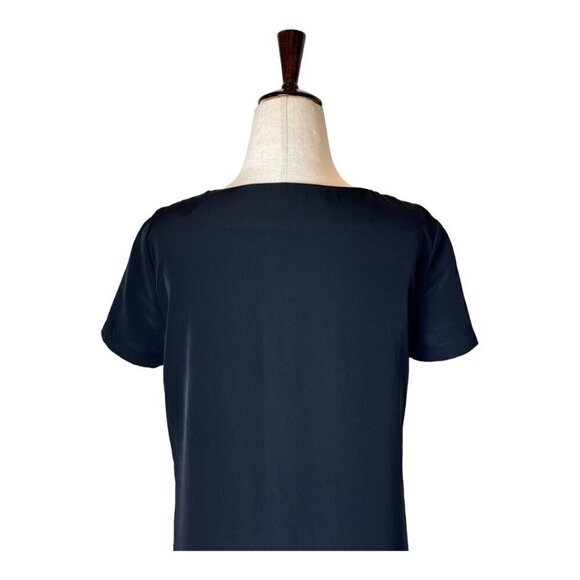 AllSaints Dress Women 4 Brown Black Silky Lacyn Colorblock Panel‎ Mini Shift - Picture 5 of 12